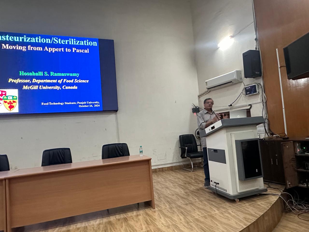 Dr. H.S. Ramaswamy Shares Insights on Food Processing Innovations at Panjab University 